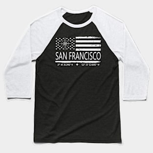 Us Flag San Francisco, San Francisco City Love Baseball T-Shirt